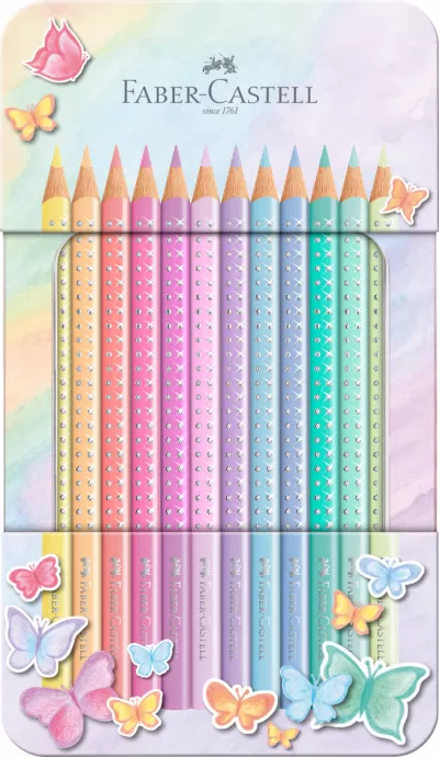 Set cadou 12 creioane colorate pastel sparkle Faber-Castell-img