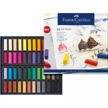 Creioane pastel soft mini 48 culori Faber-Castell-1