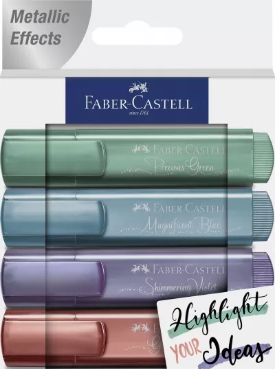 Textmarker set 4 metalizat Faber-Castell-img