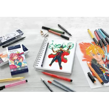 Pitt artist pen manga set 6 negru Faber-Castell-2