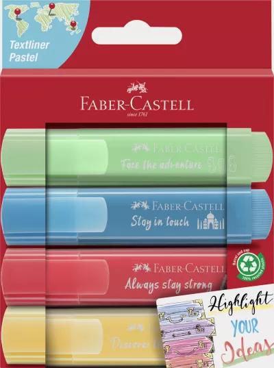 Textmarker set 4 pastel cutie carton Faber-Castell-img