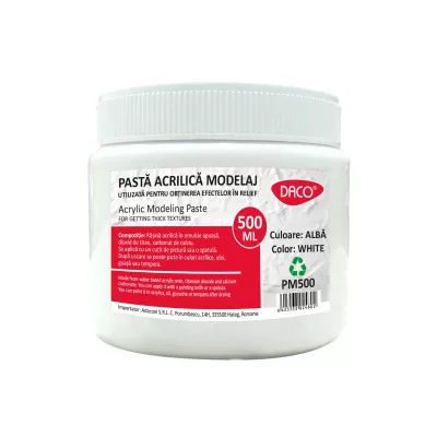 Pasta acrilica modelaj alba, 500 ml, DACO-img