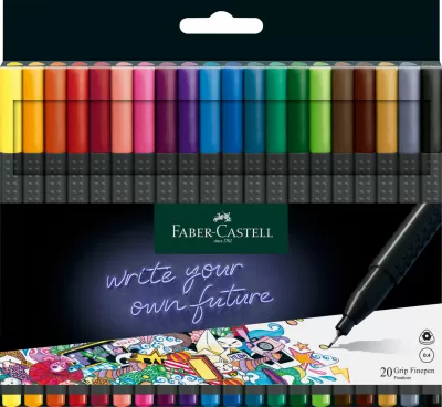 Liner grip 0.4 mm set 20 culori Faber-Castell-img