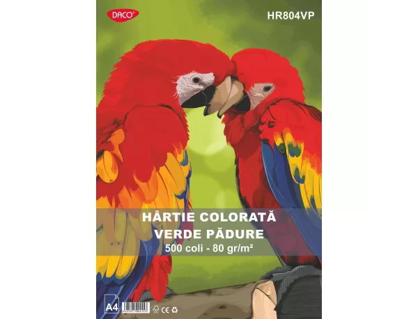 Hârtie colorată HR804VP 80G/MP A4 500 coli DACO Verde Pădure-1-IMG-slider