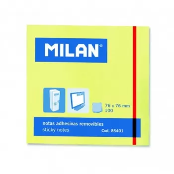 Bloc notes adeziv 76 x 76 galben pal MILAN-1