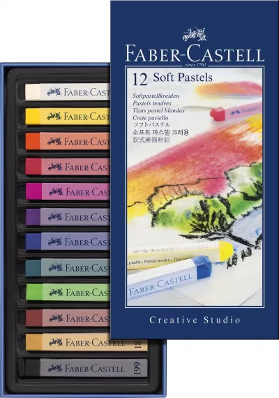 Creioane pastel soft 12 culori Faber-Castell-img