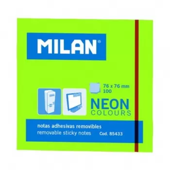 Bloc notes adeziv 76 x 76 Verde neon MILAN-1