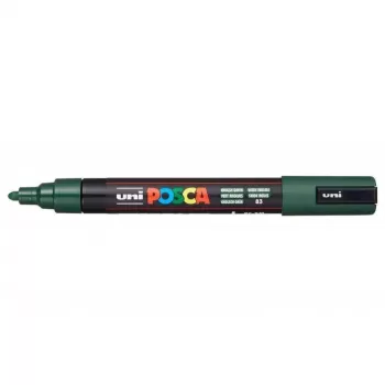 Posca marker UNI verde inchis - English Green, varf mediu 1.8-2.5 mm PC-5M-1