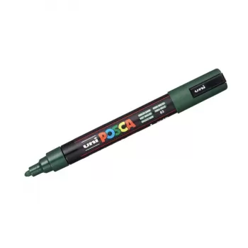 Posca marker UNI verde inchis - English Green, varf mediu 1.8-2.5 mm PC-5M-2