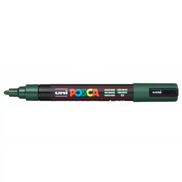 Posca marker UNI verde inchis - English Green, varf mediu 1.8-2.5 mm PC-5M-1-IMG-slider