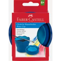 Pahar pictura pliabil pentru spalat pensulele, Clik&Go albastru, Faber-Castell -3-IMG-slider-mobile