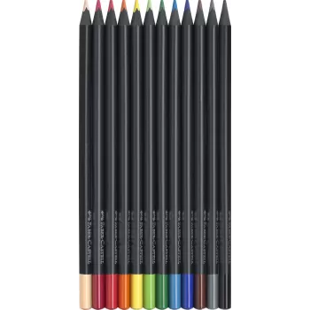 Creioane colorate 12 culori black edition Faber-Castell-3