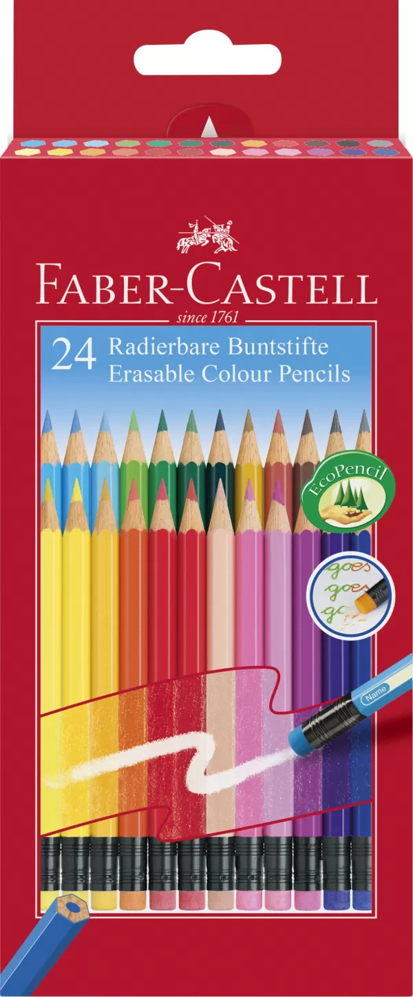 Creioane colorate 24 culori cu guma eco Faber-Castell-1-IMG-slider