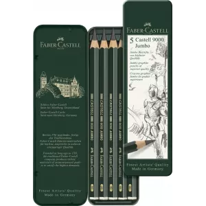 Set 5 buc creion grafit castell jumbo Faber-Castell-2-IMG-nav