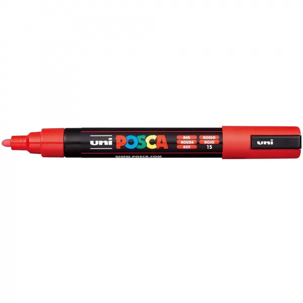 Posca marker UNI Rosu, varf mediu 1.8-2.5 mm PC-5M-1-IMG-slider