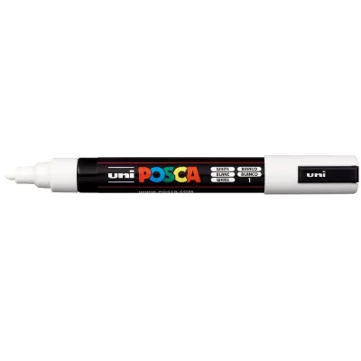 Posca marker UNI alb, varf mediu 1.8-2.5 mm PC-5M-img