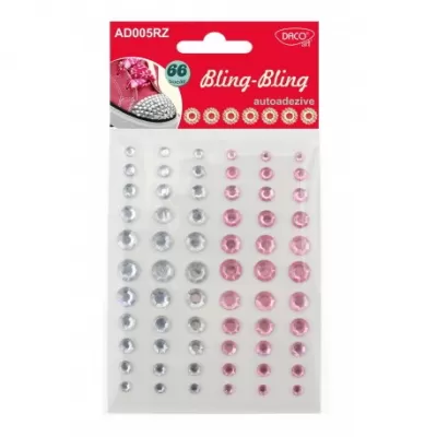 Accesorii craft - AD005 Diamante AutoAdezive Bling Bling roz-img