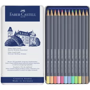 Creioane colorate aquarelle 12 culori pastel goldfaber cut. Metal faber castell-2-IMG-nav