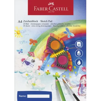 Bloc desen A4, 20 file, 100g/mp Faber-Castell-1