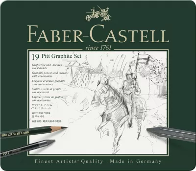 Set pitt monochrome grafit 19 buc Faber-Castell-img