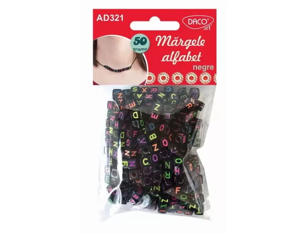 Accesorii craft - AD321 Mărgele alfabet negre DACO-1-IMG-slider