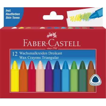 Creioane cerate triunghiulare 12 culori Faber-Castell-1