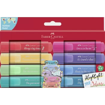 Textmarker set 8 pastel cutie carton Faber-Castell-1