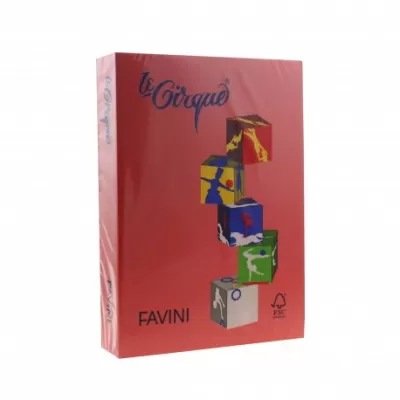 Carton color 160g/mp A4 209 ROSU FAVINI-img